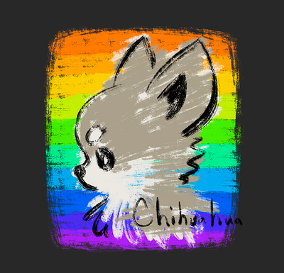 Chihuahua Rainbow Color animal character character design chihuahua dog illustration pet puppy rainbow color