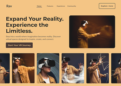 Virtual reality landing page design design figma landing page landing page design ui ux virtual reality website design