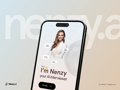 Nenzy.ai - AI Interviewer for top talent. ai interviewer ai tool app hr interview interview platform mobile ai mock interview nenzy.ai saas screening ui virtual interview