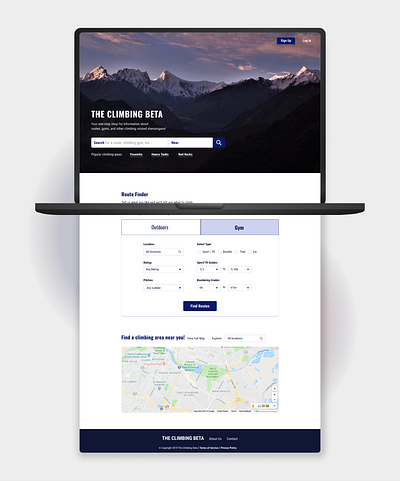 Climbing Website Concept ui ux website