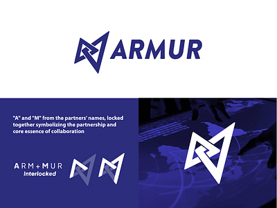 ArMur Consulting Logo Design b2b collaboration consulting firm creative direction custom logo design firm global logo logo design management operations partnership