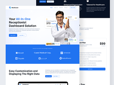 MedAssist: Medical Clinic Dashboard Landing Page dashboard doctor general practitioner health landing page medical saas