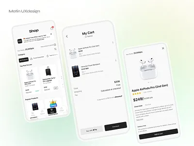 Explore Nomad Digital Bank - E-Commerce Screens checkout page e commerce e commerce screen product detail product page shopping app