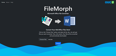 FileMorph Website website mockup