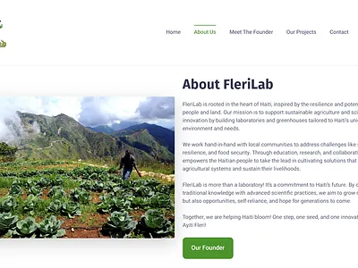 FleriLab Website Draft website mockup