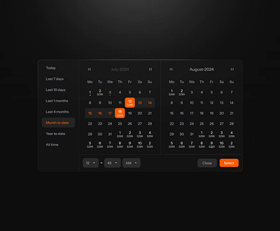 Calendar Component app design appointment calendar calendar component calendar dashboard call component date picker meeting month calendar product design productivity schedule set call timetable todo ui ui design user interface web app