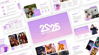 2025 Presentation 2025 branding design elegant graphic design new year powerpoint presentation template year