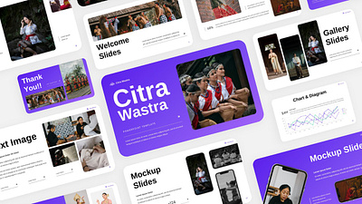 Citra Wastra Presentation branding culture design elegant graphic design indonesian nusantara powerpoint presentation template