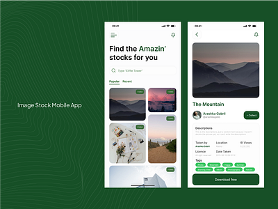 Image Stock Mobile App android app design figma ui ios app mobile app stock uiux design