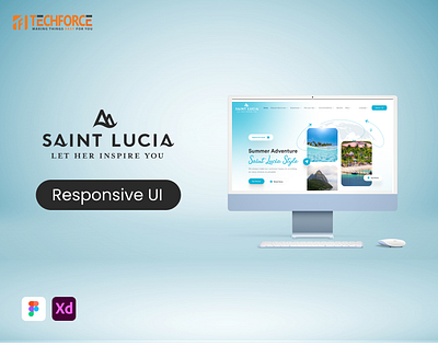 Saint Lucia Landing Page branding ui