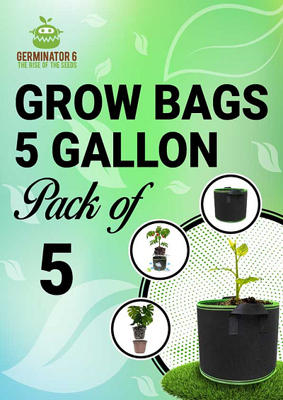 GROE BAGS adobe illustrator bag pack brand branding design flayer graphic design grow bags natural simple tree