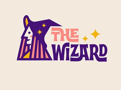 The Wizard design diseño de logo diseño plano illustration logo logo logodesign design logodesign design brand marca tipografía