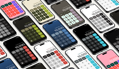 Calculator colours - Daily UI Practice ui