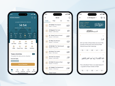 Quran Mobile App al quran app freelance designer hadith app islam islamic islamic mobile app islamic platform islamic prayer islamic startup islamic website mobile app muslim app muslim dashboard online qurban application prayer app quran quran app quran application quran learning platform uiux design