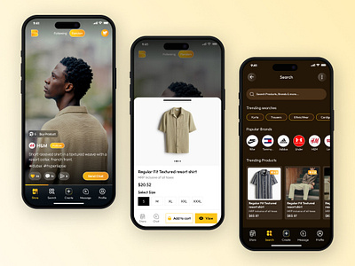 BTYB - Social Fashion Marketplace app app design e commerce reel sale app social media uiux