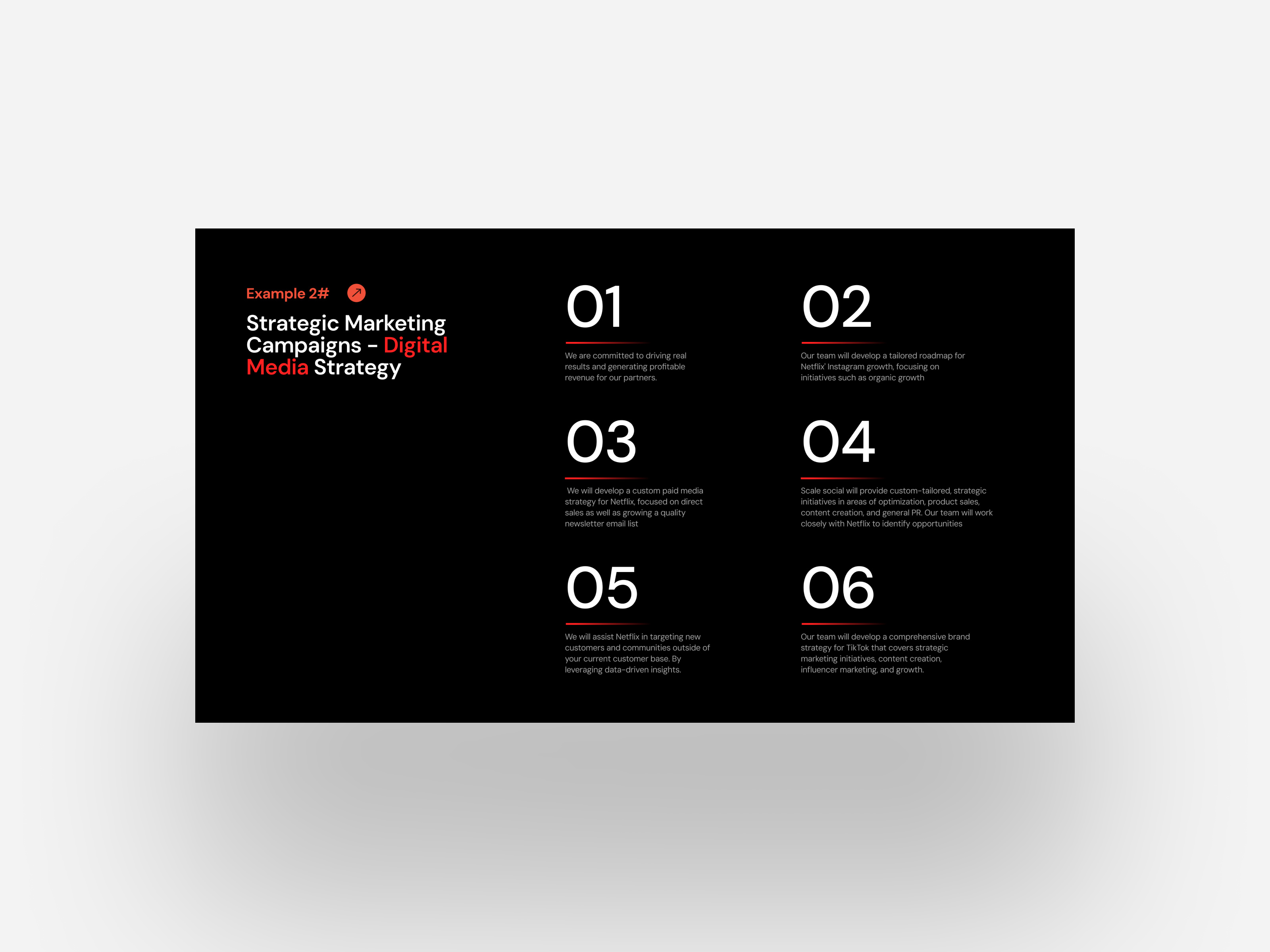 Example of A digital media strategy title slide