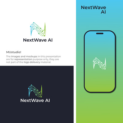 Next Wave Ai best designer branding graphicdesign illustration logo design logodesign minimal modern logo