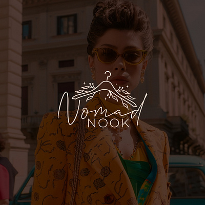 Vomad Nook Line Art Logo: Artistic Hanger Design For Clothing brand identity branding design design logo graphic design illustration line lineart logo logo design logo ideas logo inspiration logos logotype minimal minimal logo design minimalist minimalist logo design modern modern logo