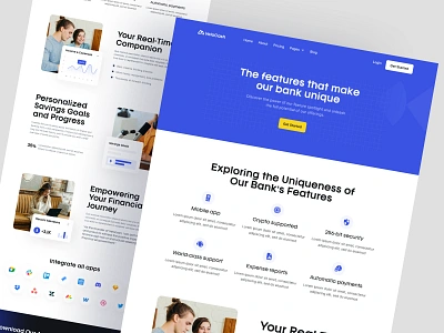 Finance Website Features Page banking website features page finance homepage landing page saas landing page saas website uiux web website website design