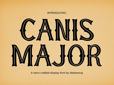 Canis Major – Hand-drawn Retro Font branding classic display font font gaming instagram movie poster retro tattoo typeface youtube