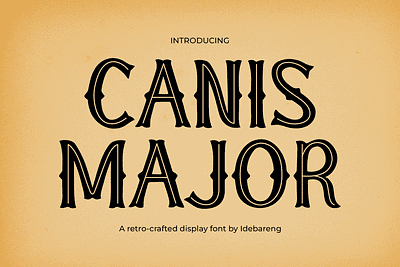 Canis Major – Hand-drawn Retro Font branding classic display font font gaming instagram movie poster retro tattoo typeface youtube