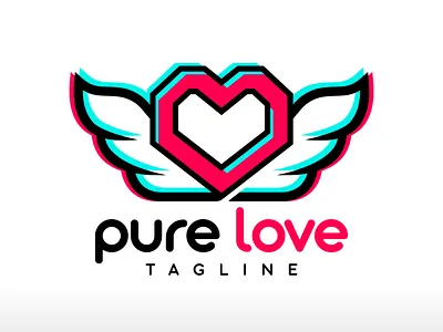 Pure Love Logo Celebration Logo Freedom Fly Love Cuddle cation falcon