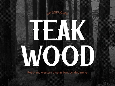 Teak Wood – Rustic Retro Font Vibes branding classic display font font gaming graphic design movie poster retro tattoo western youtube