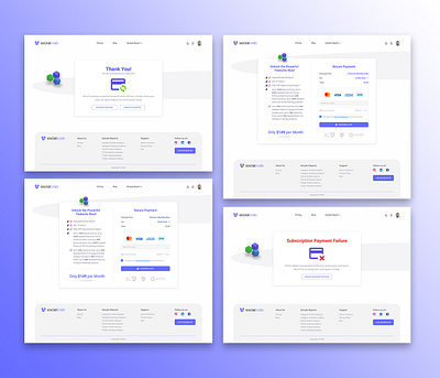 Social Crab Checkout Payment and Status Page UI 2025 checkout page easy to use figma graphic design light theme modern payment status simple social crab ui user interface