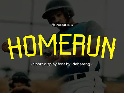 Homerun – Retro Sporty Font Vibes branding classic design display font font gaming movie poster retro tattoo vintage youtube