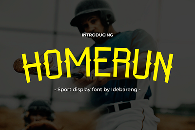 Homerun – Retro Sporty Font Vibes branding classic design display font font gaming movie poster retro tattoo vintage youtube