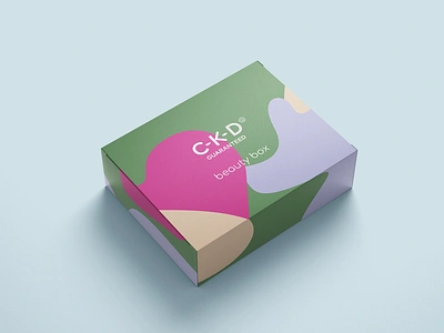 Beauty box design for korean cosmetics branding logo packaging