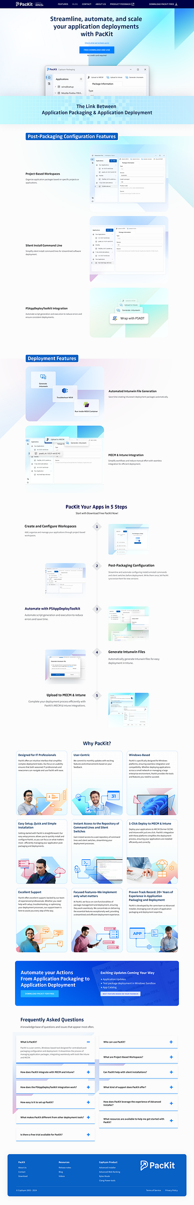 Packit Website application packaging deployment intune software packaging software patching windows deployment