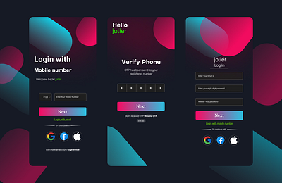 JOLIE Networking Application📱 application graphic design mobileapplication networking application trending ui ui design uiux uiuxdesign ux