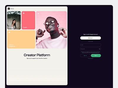 Creator Economy app creator crypto design ui ux web3