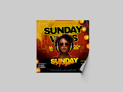 Sunday Vibes Party Flyer flyer flyer design flyer designer graphic design party flyer poster design sunday vibes