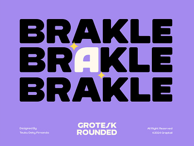 Brakle - Grotesk Rounded 70s 80s 90s chunky decorative display font graptail ligatures nostalgia old school quirky retro rounded font sans serif typeface typography vintage