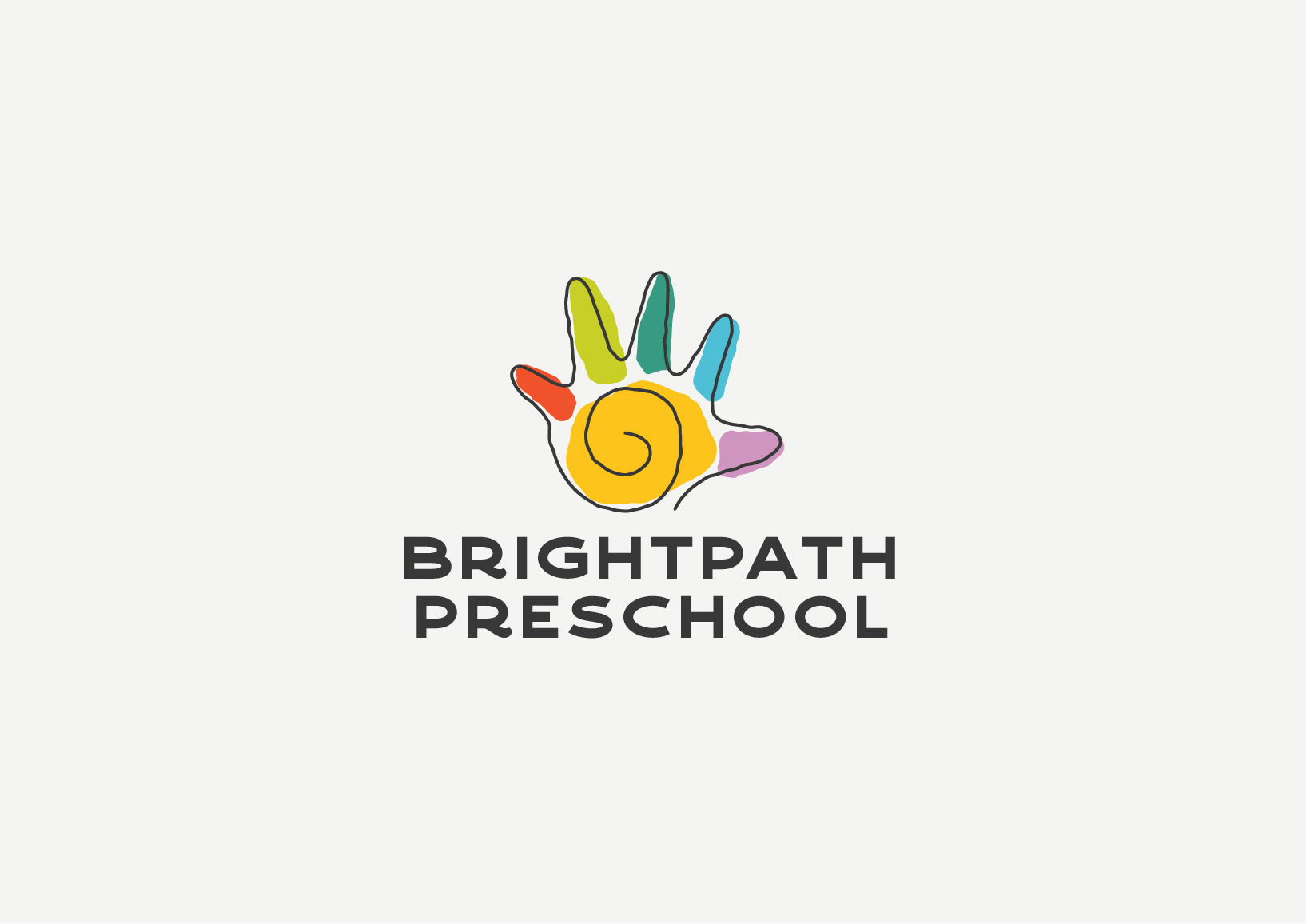 Brightpath Preschool branding classic colorful colourful design graphic design illustrator logo minimalism vector
