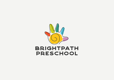 Brightpath Preschool branding classic colorful colourful design graphic design illustrator logo minimalism vector