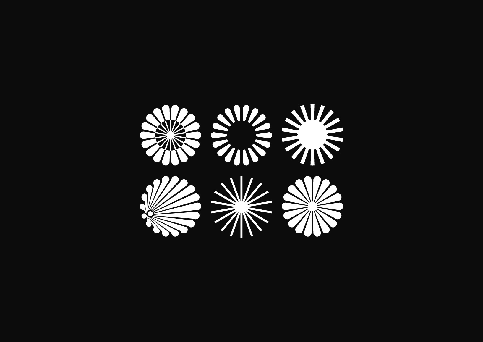 Circular Bursts branding classic design graphic design illustration illustrator logo minimalism vector