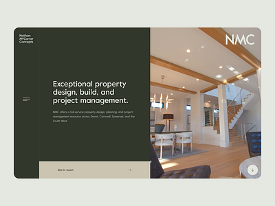 Nathan McCarter Concepts animation builder call to action clean craftman grid lines menu modernist navigation split design typography ui design video website