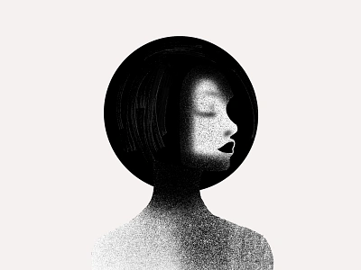 Girl illustration 2d illustration creative style design fade graphic design illusion illustration illustration designer minimal ui unique