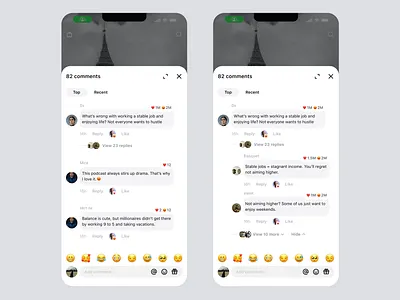 Tiktok Comments Concept design logo ui