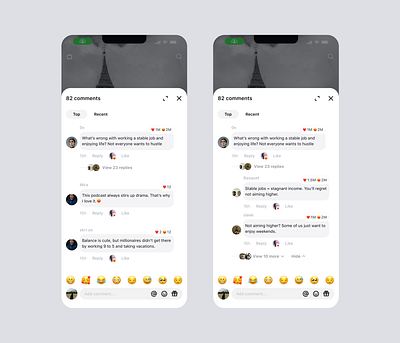 Tiktok Comments Concept design logo ui