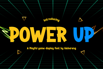 POWER UP – Retro Game Display Font branding children design display font font game gaming instagram movie poster retro thumbnails youtube