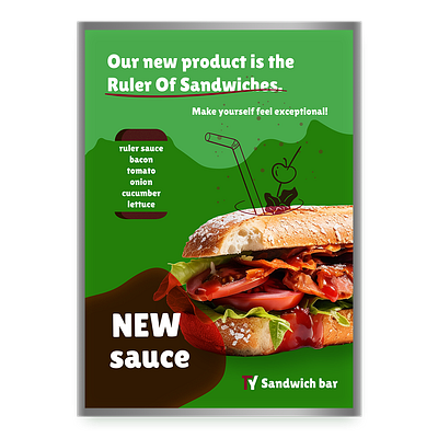 A new product from the TVY Sandwich bar branding graphic design poster