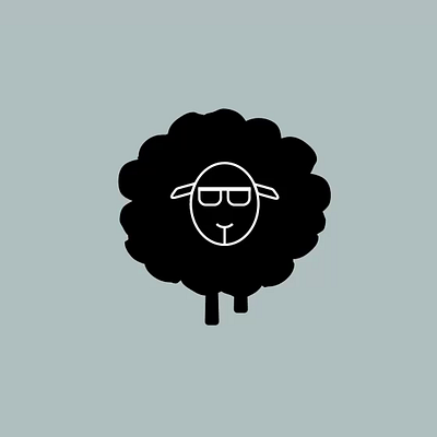 GIF sticker - Cheeky sheep animation digital gif graphic design illustration minimalistic motion graphics