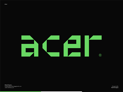 Tech, Modern, Green - Acer Logo Redesign Concept branding design graphic design icon logo typography vector