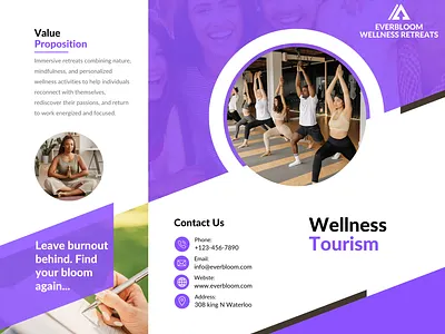 Everbloom Wellness Retreat - Brochure design branding design graphic design