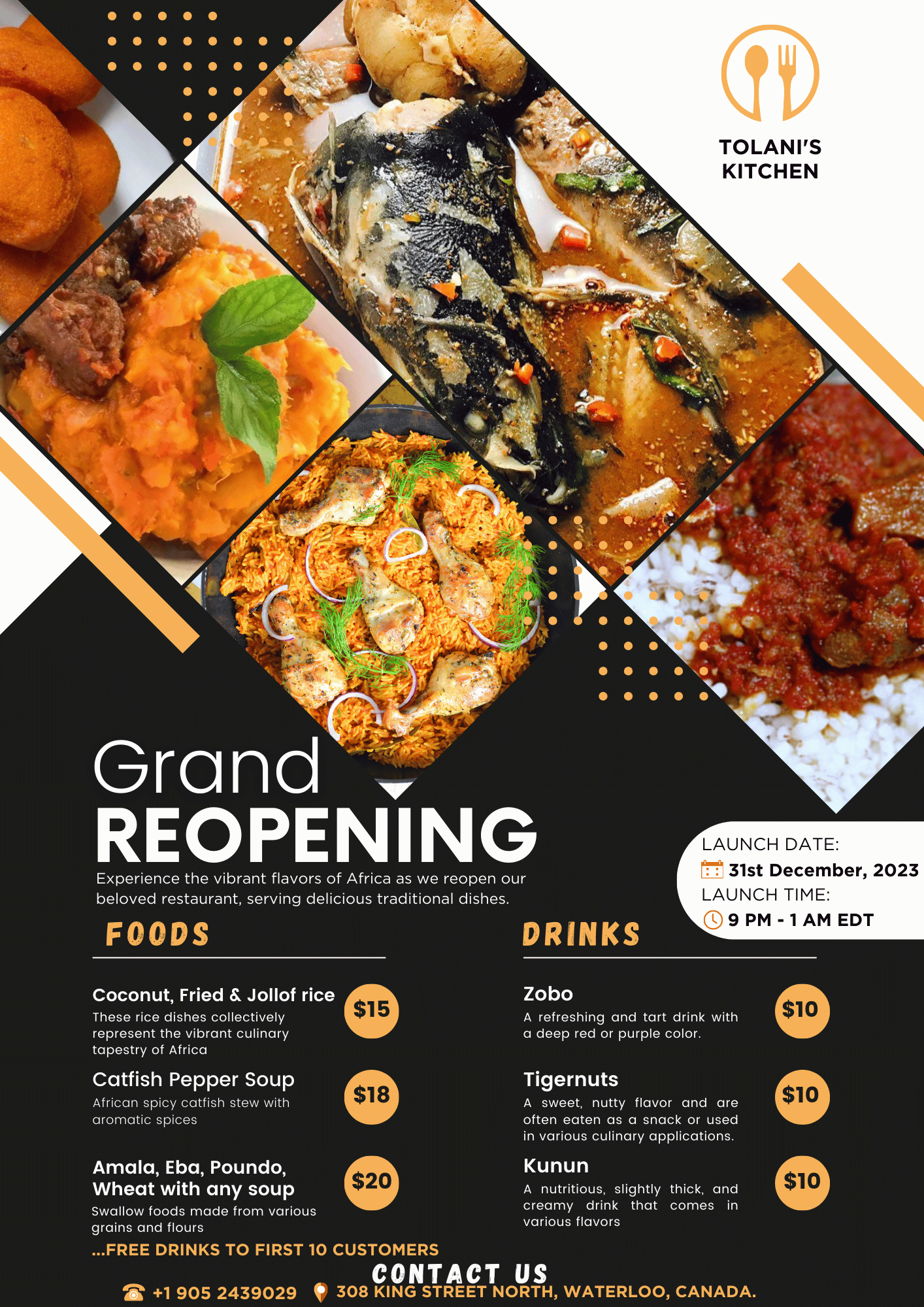 Tolani's Kitchen (Restaurant) - Poster Design branding design graphic design illustration vector