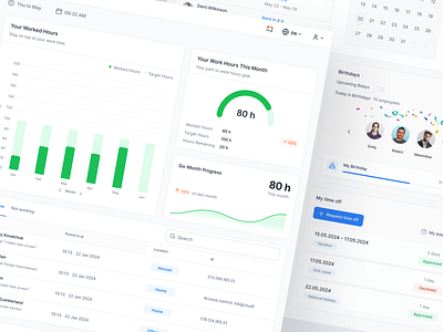 Smart Dashboard for Effortless Time Management branding dashboard design graphic design illustration logo ui ux vector web design